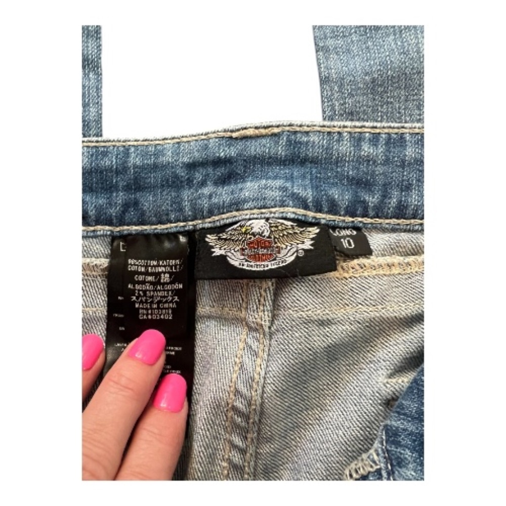 EUC Harley Davidson women’s embellished embroidered pocket jeans | size 10L - Picture 9 of 10